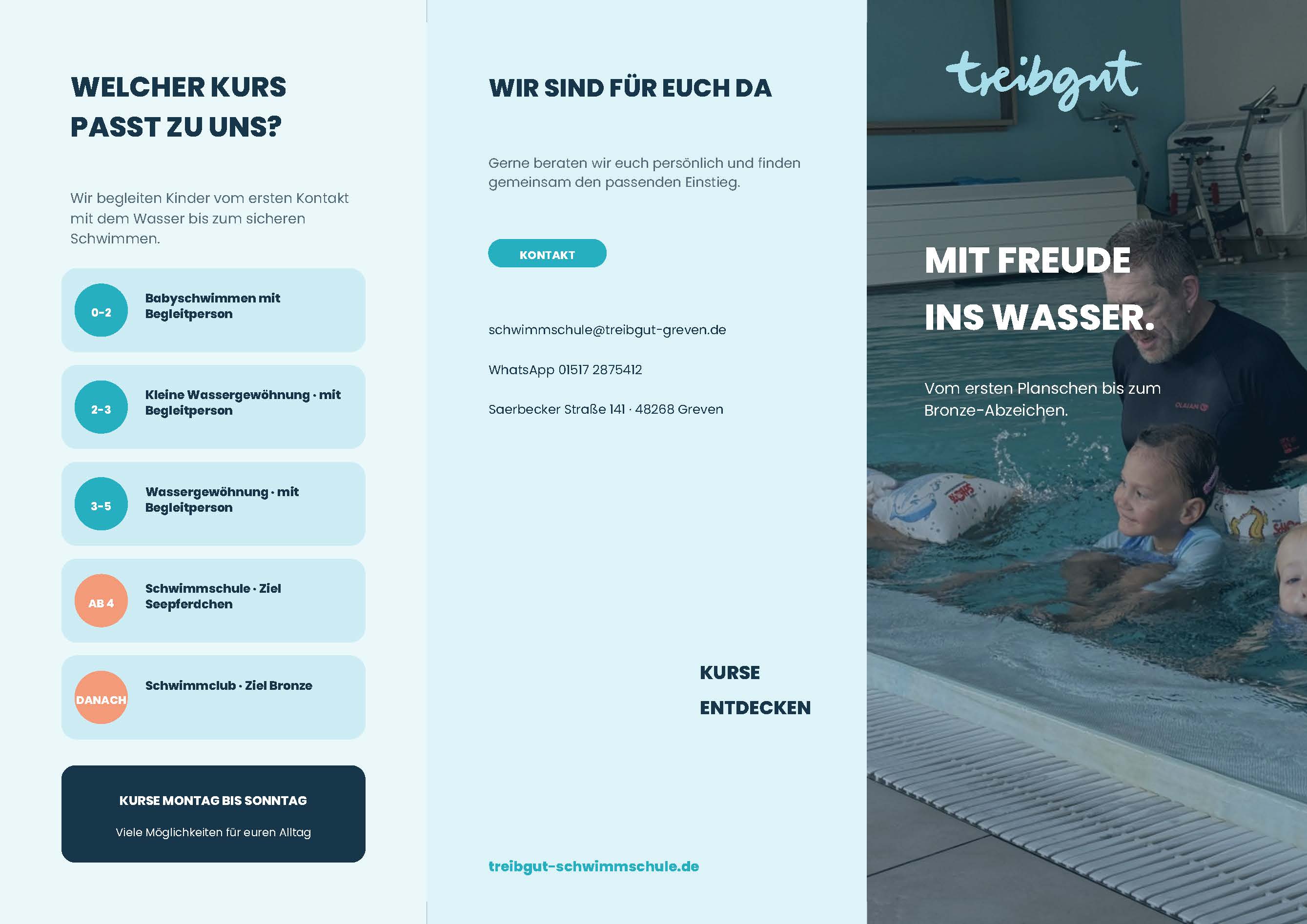 Babyschwimmen bei der Treibgut Schwimmschule